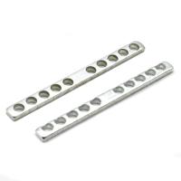 ‘【；】 4Pcs Metal 6 Hole Electric Guitar Humbucker Pickup Sp Bar 50MM 52MM Guitar Bar Chrome