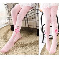 【cw】 Pantyhose Knitting Cotton Tights Ballet Kids Mesh Stockings Autum Render Attached Baby ！