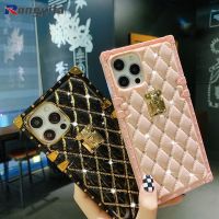 [Fast]สำหรับไอโฟนหนัง Lambskin เนื้อนุ่มหรูหรา,[Fast]ลายตารางหมากรุก14 13 12 Mini 11 Pro Max X XR XS 6 7 8 6S Plus SE 2020