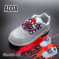 ADDA รองเท้านักเรียนชายอนุบาล รองเท้านักเรียนชาย รองเท้าพละชาย สีขาว ADDA Spiderman ของแท้  NEW!!