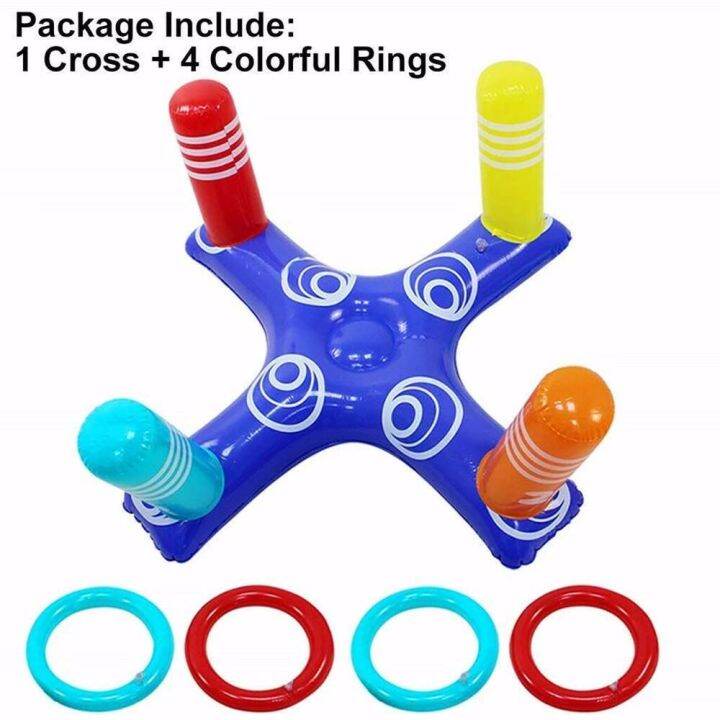 mia-inflatable-children-party-props-4pcs-rings-beach-toy-ring-toys-inflatable-ring-toys-ring-toss-game-swimming-pool-floating-ring-throw-pool-game