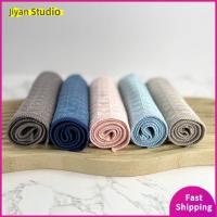 JIYAN2866 5PCS สีแบบสุ่ม ผ้าเช็ดทำความสะอาด ผ้าเช็ดจานไมโครไฟเบอร์ ผ้าเช็ดทำความสะอาดห้องครัว ผ้าเช็ดครัว แผ่นใยขัด ผ้าทำความสะอาดผ้า