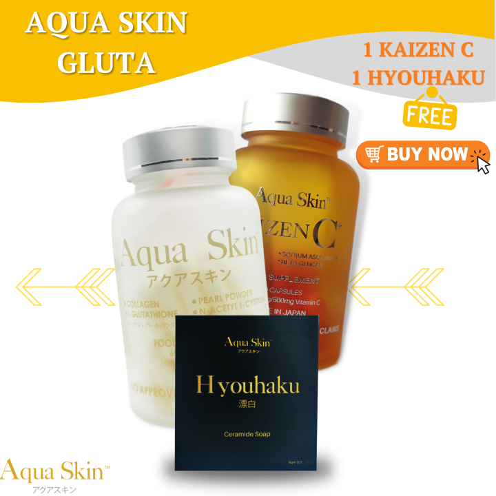 Aqua Skin Glutathione Gluta Caps Kaizen C Hyouhaku Soap Collagen Nac