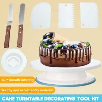 【hot】♦✉  Turntable Decoration Accessories Set Spatula Scraper Round Table Pastry Baking Tools