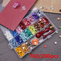 Xsf 200/760PCS Sealing Wax Beads Stamp Wax Seal for DIY Envelope Gift Wedding Card