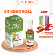 Xịt họng HOSA HUTA chứa tinh dầu bạc hà
