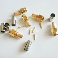 【YF】 10Pcs SMA male plug crimp RG58 RG142 LMR195 RG400 cable straight RF Connector