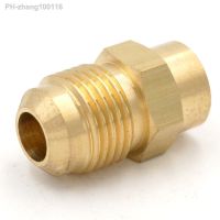 SAE Thread 5/8 -18 UNF Fit Tube OD 3/8 - 1/8 NPT Female Brass SAE 45 Degree Pipe Fitting Adapter