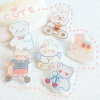 เข็มกลัดอะครีลิค เข็มกลัดหมี เข็มกลัดกระต่าย ยอดนิยมที่สุดตอนนี้ Cute Brooch ꒱ RQ