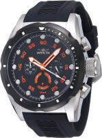 Invicta Mens Speedway 50mm Stainless Steel and Black Polyurethane Chronograph Quartz Watch, Black (Model: 20305)