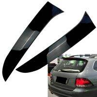 1 Pair Car ABS Rear Window Side Canard Spoiler Splitter Trim Cover For VW Golf 6 MK6 Variant Wagon Glossy Black