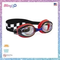 BLING2O แว่นตาว่ายน้ำเด็กยอดฮิตจากอเมริกา DRAG RACE RETRO RED CHECKERBOAED แว่นว่ายน้ำแฟชั่น ใส่สบาย ของใช้เด็กน่ารัก สำหรับเด็กผู้ชาย 3+ปี