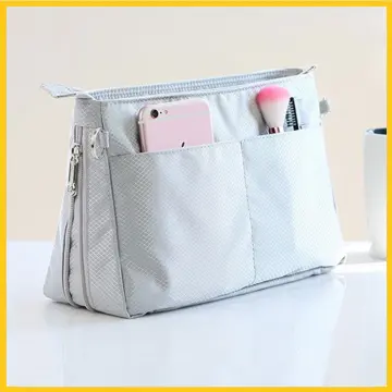 Smartconn Felt Insert Bag Organizer with Zipper, Small Handbag Purse  Organizer Tote Liner Pouch for Women, 2 Piece Set