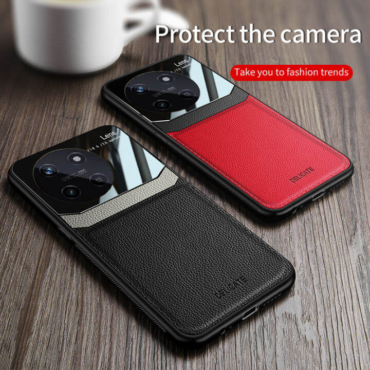 เคสโทรศัพท์ใหม่สำหรับ-realme-11-4g-ปลอกแฟชั่นแข็งกันกระแทกฟิล์มกระจกหลังป้องกันหนังสำหรับ-realme-11เคส