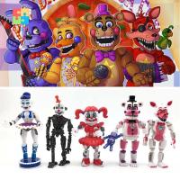 ELROY ของขวัญของเล่น FNAF ฝันร้าย อุปกรณ์ตกแต่งรถยนต์ ของเล่นฟิกเกอร์ ชิกา อะนิเมะอุปกรณ์ต่อพ่วง เฟรดดี้แบร์ กระต่าย โมเดลสะสม แอ็คชั่นฟิกเกอร์ หุ่นจำลอง Five Nights at Freddyand#39;s