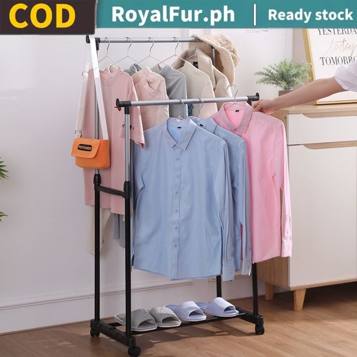 [Hot sales] ☢ COD Double Pole Clothes Rack For Organizing Sampayan ...