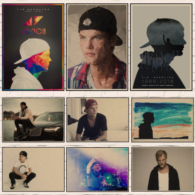 Dj Live Avicii เพลงอิเล็กทรอนิกส์ DJ ตกแต่งบ้าน Kraft ภาพยนตร์พิมพ์โปสเตอร์ Core Wall ผ้าใบ1001 0822