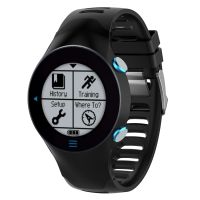 สายนาฬิกาข้อมือซิลิโคนสมาร์ทวอท์ชสำหรับ Garmin Forerunner 610 (สีดำ)