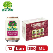 THÙNG 12 LON NƯỚC TÁO LÊN MEN VỊ MÂM XÔI BLACKBERRY SOMERSBY 330ML