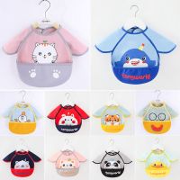 【DT】hot！ Cartoon Baby Bib Adjustable Pattern Saliva Dripping Bibs Sleeve Apron Drooling Scarf