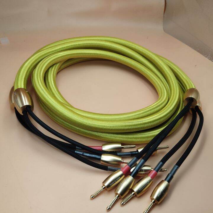 Accuphase High fidelity speaker cable 4 in 4 out 24K Gold Plated banana