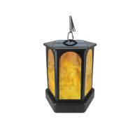 【CW】 LED พลังงานแสงอาทิตย์โคมมีเปลวไฟสำหรับ CampingOutdoor โคมไฟพกพาที่มีเซ็นเซอร์แสงสำหรับ TentExterior Garden Party Decor hot ร้อน 1 1 1 1 1