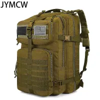 Mens Tactical Backpack 3 Days Survival Equipment Molle System, 30-50L Capacity 100 Polyester Assault Backpack