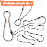 25pcs Stainless Steel Spring Clip Buckle Snap Hooks For Keyring Keychain Purse Zipper Pull Lanyards Paracord Badge Accessory