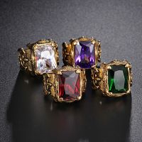 [Zhongxi ornaments ] ใหม่แหวนทับทิมสแตนเลสย้อนยุคพังก์โกธิคผู้ชาย39; S และ Women 39; S 39; S ไทเทเนียมเครื่องประดับเหล็กหล่อแหวนแต่งงานสำหรับงานเลี้ยง
