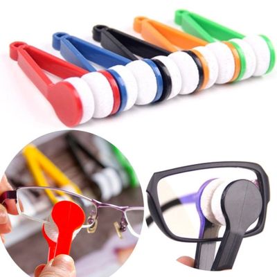 Multifunctional Glasses Cleaning Rub Eyeglass Sunglasses Spectacles Microfiber Cleaner Brushes Wiping Tools 1 Pcs