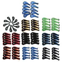 ♙●▤ 10 ชิ้น Neoprene Golf Iron Headcover Golf Club Head Cover สีสันสำหรับกีฬากลางแจ้ง