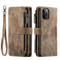 iPhone 11 Pro Wallet Case , EABUY Durable PU Leather Magnetic Flip Lanyard Strap Wristlet Zipper Card Holder Phone Case for iPhone 11 Pro