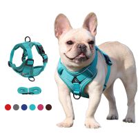 Pet Reflective Nylon Dog Harness No Pull Adjustable Medium Large Naughty Dog Vest Safety Vehicular Lead Walking Running Collars