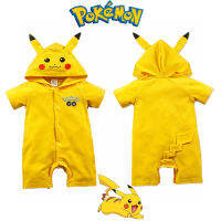 การ์ตูนโปเกมอน Pikachu ทารกเสื้อคลุมหลวมๆ Infantil J Umpsuit ทารกแรกเกิดบอดี้สูทการ์ตูนเสื้อผ้าเด็กชุดนอนเด็กหลวมของขวัญ