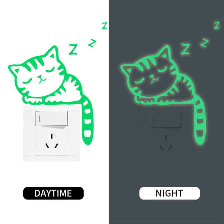 pvc-stickers-cat-sleeping-switch-stickers-waterproof-wall-stickers-home-decoration-wall-stickers