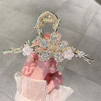 【jw】○✖◄  2022 New Korean Hair Claw Clip Branch Rhinestone Large Grab High-end Luxury Headwear Accessories