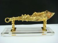 ❁ chinese Nine Rings Dragon Sword with Stand New Feng Shui P1032