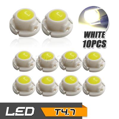 65Infinite (แพ๊ค 10 COB LED T4.7 สีขาว) 10 x T4.7 1SMD LED มาตรวัดความเร็ว ไฟเรือนไมล์ ไฟปุ่มกด ไฟสวิทช์ Speedometer Instrument Gauge Cluster Dash Light Bulbs สี ขาว (White)