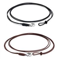 1mm Double Strand Stainless Steel Braid Wax Rope Lobster Clasp Leather Cord Necklace DIY Jewelry Making Findings Wax Cord Chain