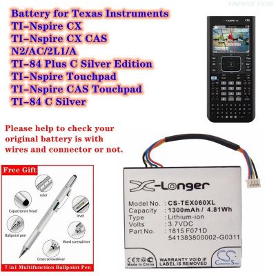 Calculator Battery 3.7V/1300mAh for Texas Instruments TI-84 C Silver,TI-84 Plus C,TI-Nspire CAS,TI-Nspire CX,TI-Nspire Touchpad