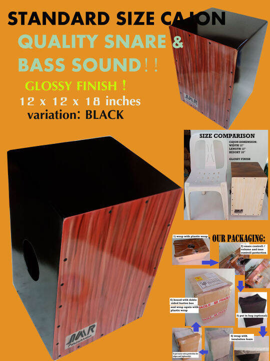 Jmr percussion Standard cajon (fix snare) Lazada PH