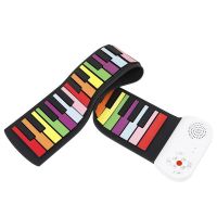 49 Keys Digital Keyboard Flexible Roll Up Piano Gift with Loud Speaker Electronic Hand Roll Piano for Music Lovers Kids Child Haven Mall