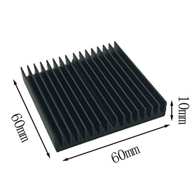 UNI 🔥Hot Sale🔥1pcs 60*60*10mm Black Aluminum Radiator Motherboard Chip Heatsink