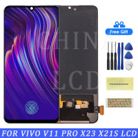 AMOLED สำหรับ Vivo V11 Pro X23สัมผัสหน้าจอ LCD X21S หน้าจอดิจิตอลแทนการประกอบสำหรับ Vivo V1809A V1816A V1809T แอลซีดี V1816T