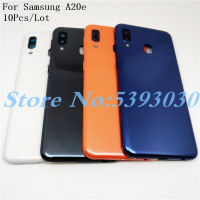 10 PcsLot Asal untuk Samsung กาแลคซี A20E A20e A202 A202F A202DS Bateri Penutup Belakang Kes Belakang dengan Logo Kanta Kamera