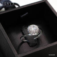 Lenya Jewelry แหวนประดับ SWAROVSKI ZIRCONIA ตัวเรือนเงินแท้ชุบทองคำขาว ดีไซน์หวาน เสริมลุ๊คให้สวยสง่าได้ในทุกวัน