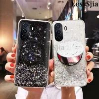 เคสมือถือสำหรับ Huawei Nova Y70 Y71 ฝาหลังประกายดาวดวงจันทร์ซิลิโคนนิ่มกระจกโปร่งใสกันการตกสำหรับเคสใส่โทรศัพท์ Huawei Nova Y71