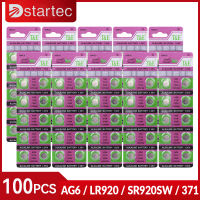 DStartec 100ชิ้น SR920SW 370 371 L920 LR69 G6A 371A AG6 1.55โวลต์ปุ่มอัลคาไลน์เซลล์เหรียญนาฬิกาแบตเตอรี่; 100 ปลอดภัยไม่มีปรอท