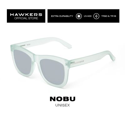 HAWKERS Frozen Iced Aqua Chrome NOBU Asian Fit Sunglasses for Men and Women, unisex. UV400 Protection. Official product designed in Spain NOB1803AF