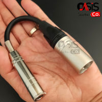 (1ชิ้น/ปลอกดำ) ตัวแปลง Adaptor Balance 1/4 TRS (F) to XLR (M) สายยาว 15 เซ็นติเมตร (cm.)